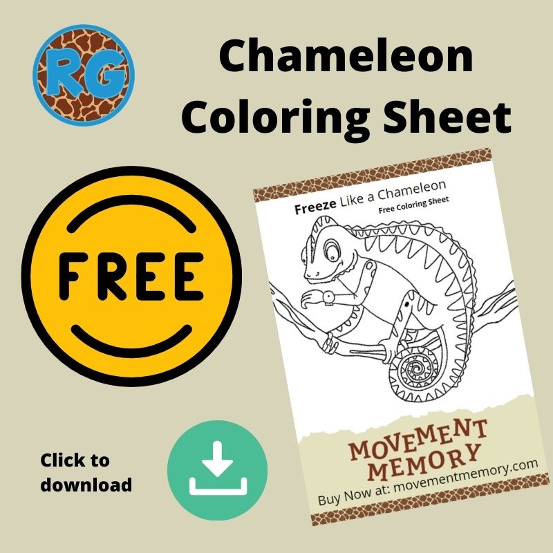 free chameleon coloring sheet